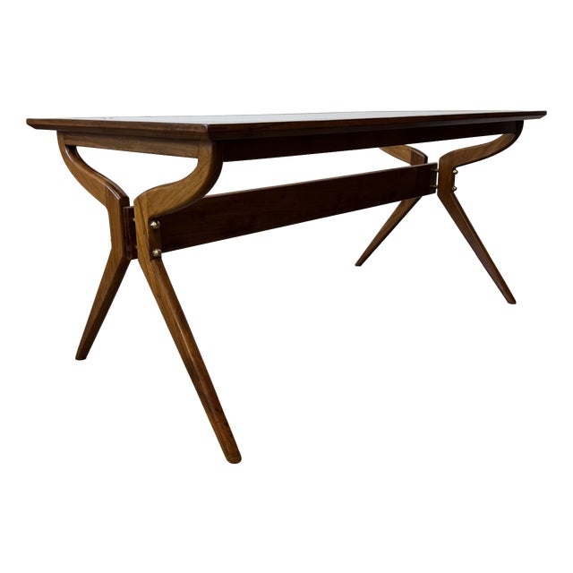 Teak and Glass Dining Table, 1950s For Sale