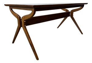 Teak and Glass Dining Table, 1950s