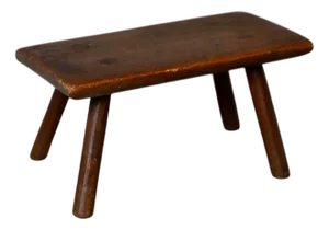 Small Rustic Wooden Plant Stool