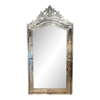 Palatial 19th C. Venetian Etched Glass Mirror For Sale