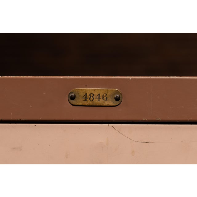 Vintage Metal Lowboy Dresser in Two-Tone Brown Enamel by Simmons For Sale - Image 9 of 14