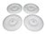 A sculptural set of four white artichoke plates by Gien France, made for the ritual of serving a whole artichoke with room...