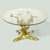 Gold Bird Side Table in Brass with Glass Top by Willy Daro, 1970s For Sale - Image 8 of 9