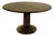 Late 20th Century Pregno SRL Macassar Ebony Round Pedestal Dining Table, Italy Art Deco Style For Sale