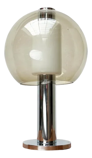 Mid-Century Space Age Chrome and Glass Globe Table or Floor Lamp, 1960s