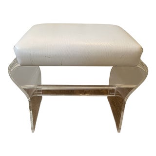 Vintage Lucite Bench by Hill Manufacturing For Sale