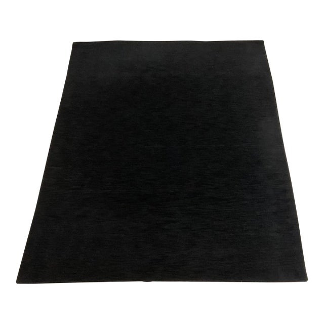 Nourison Home for Christopher Guy Black Strie Mohair Wool Hand Loomed Rug 8x10 For Sale