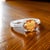 Natural Orange Sapphire Diamond Ring 6.75 14k W Gold 2.6 TCW Certified For Sale - Image 13 of 18