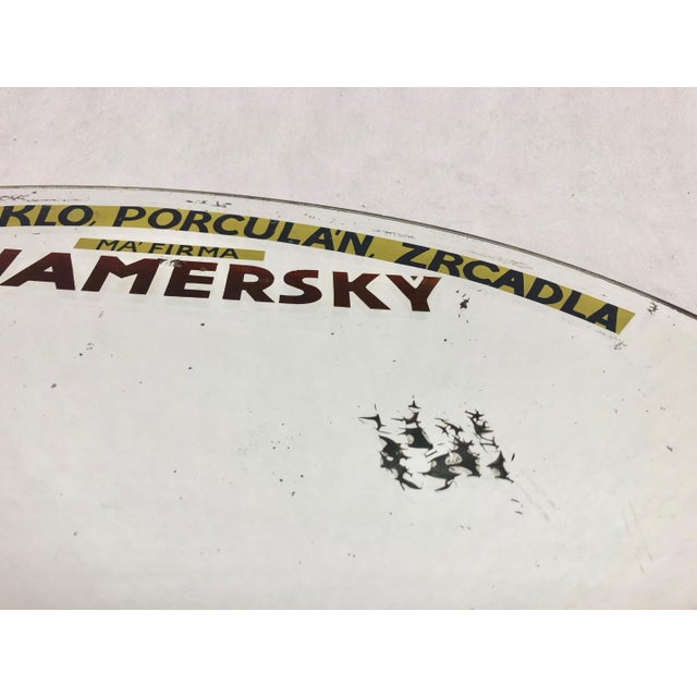 Art Deco Advertising Mirror from Brno, Czech Republic, 1930s For Sale - Image 11 of 16