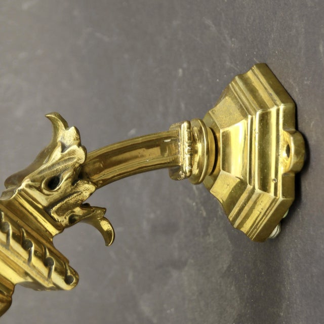 Wall Lights with Bronze Mounts from Muller Frères, 1920s, Set of 2 For Sale - Image 10 of 11