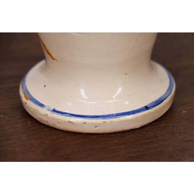 19th Century Portuguese Floral Vase, Earthenware, Faience For Sale - Image 4 of 12