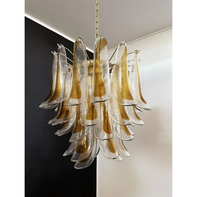 Tan Vintage Italian Chandelier in Murano, 1990s For Sale - Image 8 of 18