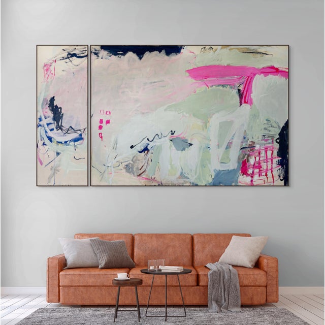 2020s Contemporary Abstract Acrylic on Canvas "Far Away" by Macha Poynder For Sale - Image 5 of 7