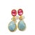 Baroque Bochic "Orient" Multi Sapphire, Aquamarine & Ruby Earrings Set 18K Gold&Silver For Sale - Image 3 of 18