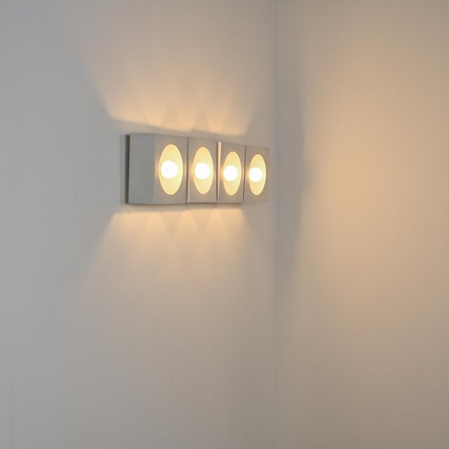 White Metal Sconces by Guy Bertrand for Disderot, 1965, Set of 4 For Sale - Image 4 of 13