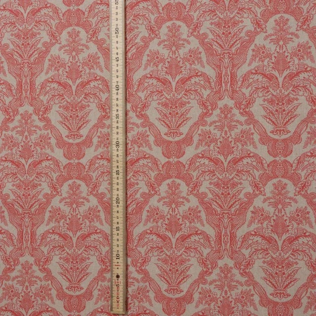 Siena Coral / Linen Fabric - Sample For Sale In Detroit - Image 6 of 6