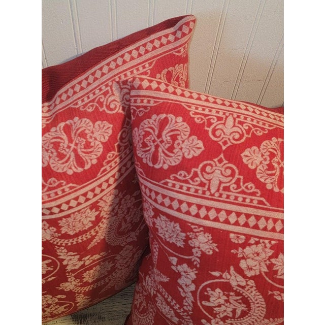 1930s Collection of Four 19Thc Table Cloth Paisley Pillows For Sale In Los Angeles - Image 6 of 6