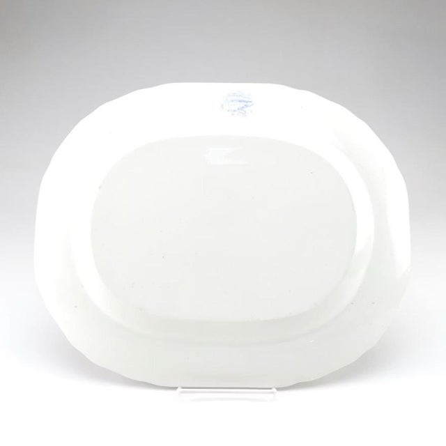 Ceramic Antique 19th Century Staffordshire Sea Shell Blue & Brown Transferware Platter by Thomas Dimmock Co. "Conchology" For Sale - Image 7 of 9