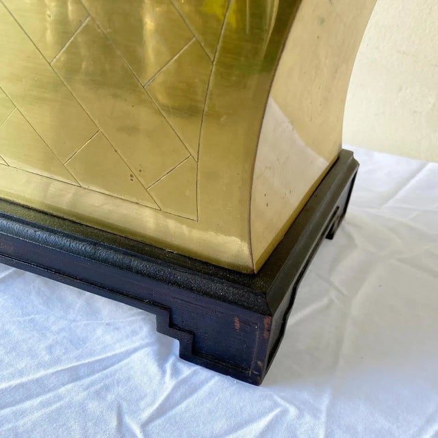 Gold Vintage Regency Golden Table Lamp For Sale - Image 8 of 11