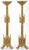 Pair Antique Gothic Cathedral Brass Candlesticks For Sale In Phoenix - Image 6 of 12