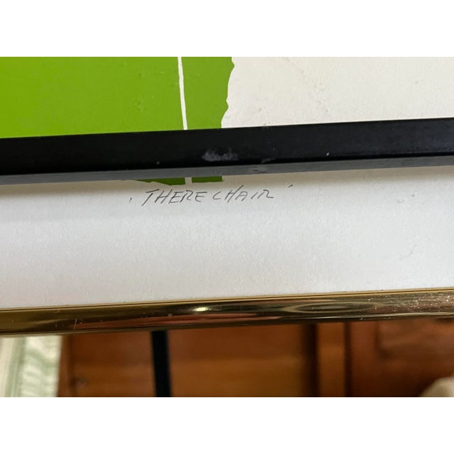 1990s Memphis 1980’s “There Chair" Postmodern Still Life Limited Lithograph by J. Jamo For Sale - Image 5 of 6