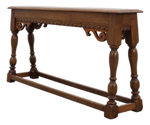 Antique Jacobean Carved Oak Bench, 1600s