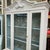 Shabby Chic Vintage Two Piece Glass Front China Cabinet in White For Sale - Image 3 of 12