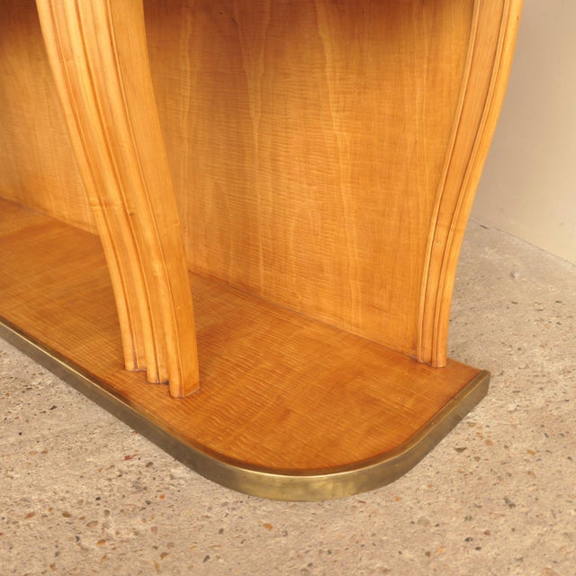 Maple and Brass Console For Sale - Image 13 of 18