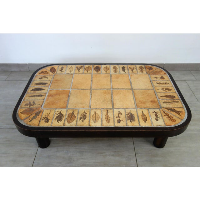 Mid-Century Modern Herbier Coffee Table by Roger Capron for Vallauris, 1970s For Sale - Image 3 of 15