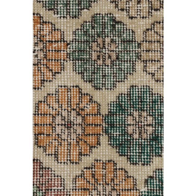 1960s Vintage Zeki Müren Rug With Polychromatic Floral Pattern, From Rug & Kilim For Sale - Image 5 of 7