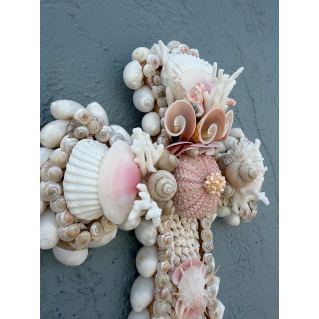Traditional CSS Seashell 13"h. Cross For Sale - Image 3 of 7