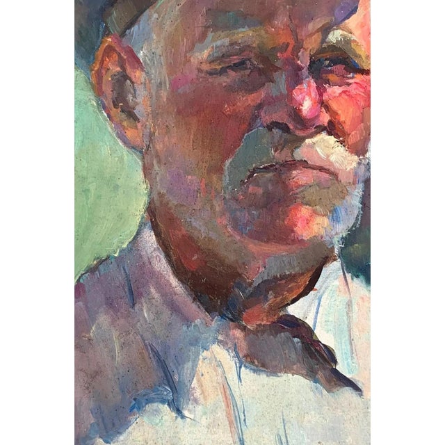Oil Portrait Painting, Ukrainian Art, 1960s For Sale - Image 4 of 6