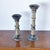 Brutalist Mid-Century Pottery Candlesticks in Graduated Sizes, a Pair For Sale - Image 3 of 6