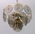 Mid-Century Modern Chandelier in Amber Glass and Brass from Vistosi, 1960s For Sale - Image 4 of 9