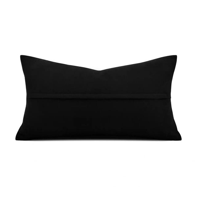 Mysterious Hand and Eye Velvet Cushion - 11" X 19" Black Art Decoration For Sale - Image 4 of 5