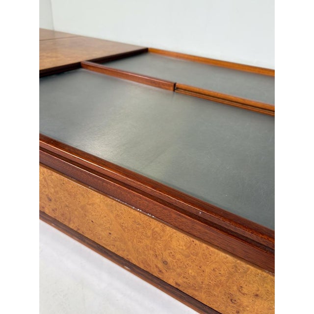 Mid-Century Burl Wood and Metal Coffee Table attributed to Guido Faleschini, 1970s For Sale - Image 14 of 15