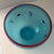 Modern Vintage Antonio Garcia Signed Small Bowl in Blue With Red Rim and Dots and Purple ZigZags For Sale - Image 3 of 8