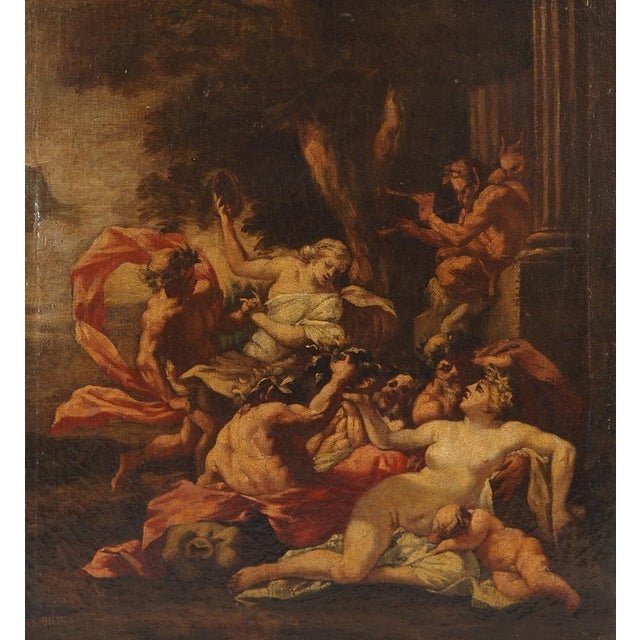 French School Artist, Bacchanales, 18th Century, Oil on Canvas For Sale - Image 3 of 18