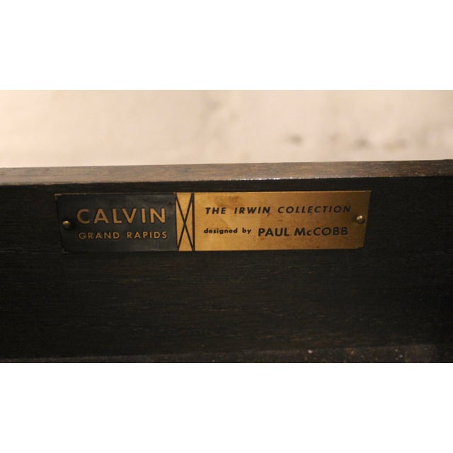Mid 20th Century Mahogany and Brass Desk Designed by Paul McCobb for Calvin Furniture For Sale - Image 14 of 14