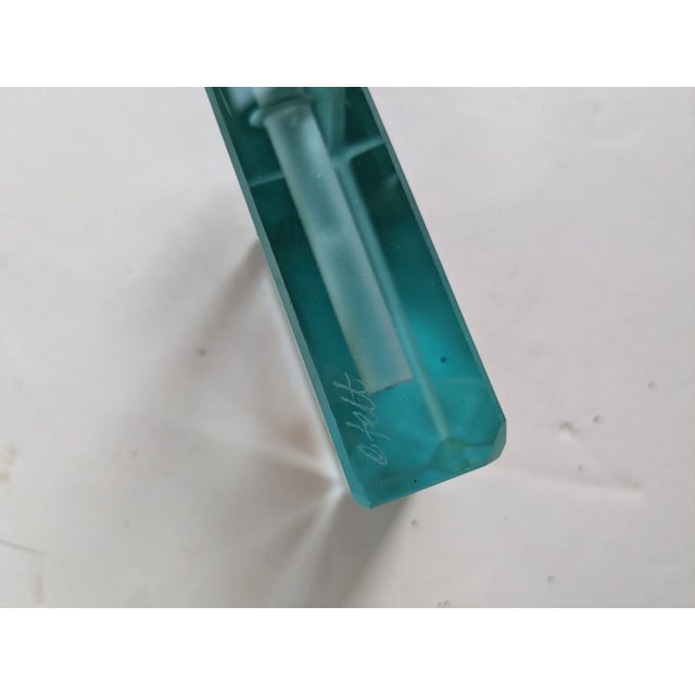 Mid 20th Century Felt Glass-Jeffrey M. Andrews Cold Cut Glass Perfume Bottle For Sale - Image 11 of 11