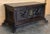 19th Century Spanish Carved Cassone Trunk with Original Hardware and Three Locks For Sale - Image 4 of 18
