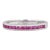 New 0.30ctw Pink Magenta Sapphire Ring 14k White Gold Stackable Band Size 6.5 For Sale