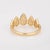 Early 21st Century Diamond Teardrop Ring 14k Yellow Gold Pavé Statement Band Stacking Jewelry, Size 6.75 For Sale - Image 5 of 7