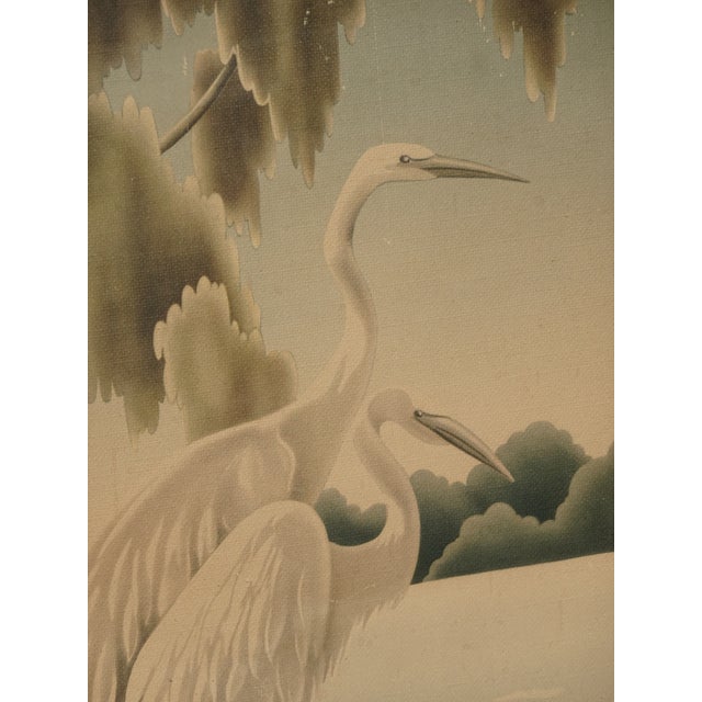 Vintage Mid Century Flamingo Heron Lithograph Picture Print by Turner Mirror 3 For Sale - Image 13 of 16