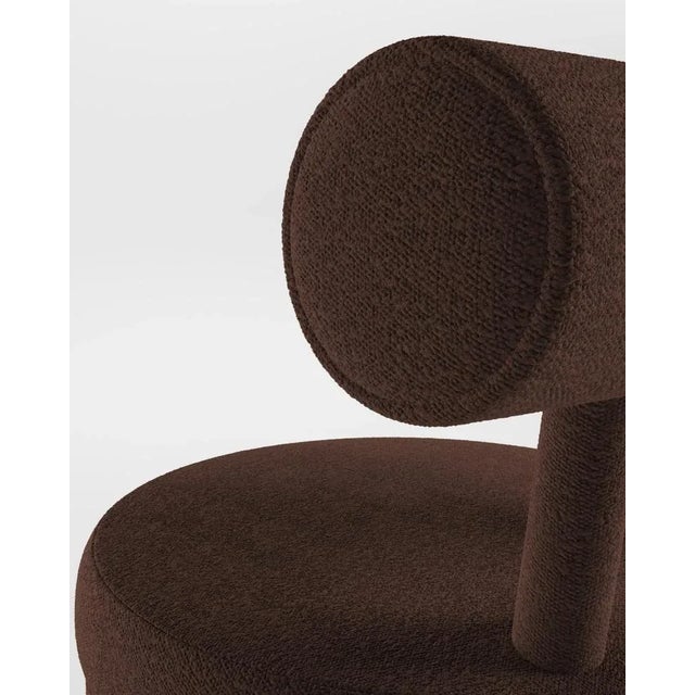 Collector Moca Bar Chair in Boucle Dark Brown by Studio Rig, in New conditions. Designed from 2000