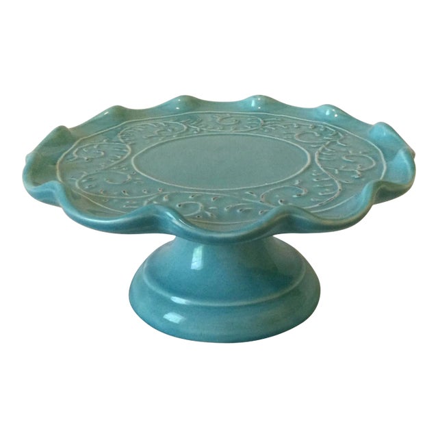 Vintage Maioliche Jessica Cake Stand, Pedestal, Candle Holder, Made in Italy For Sale