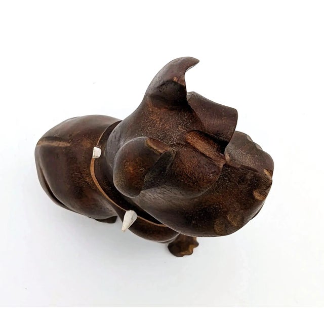 Mid 20th Century German Wood Chiseled Dog Figurine For Sale - Image 9 of 11
