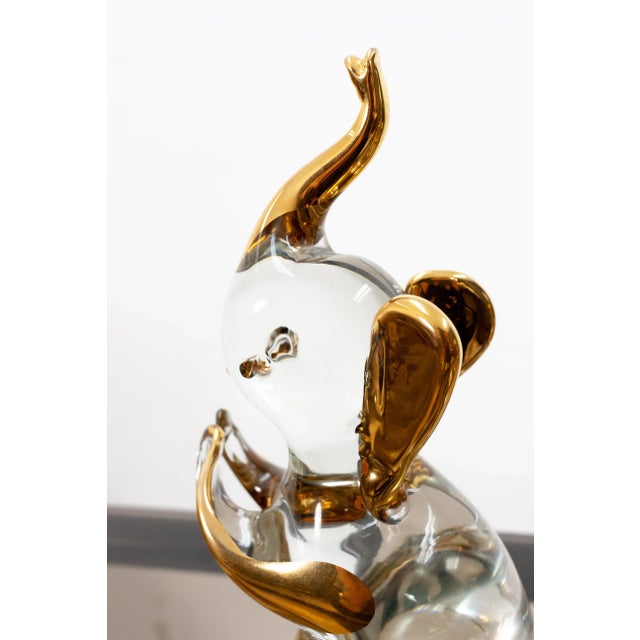Crystal Glass Elephants from Murano, 1950s, Set of 2 For Sale - Image 6 of 11