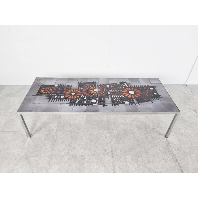 Vintage Ceramic Coffee Table by Perignem, 1960s For Sale - Image 10 of 10