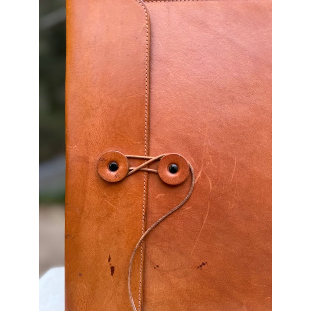 Tan Leather Portfolio, Tablet Case, or Envelope by Bergdorf Goodman, Made in Italy For Sale - Image 8 of 8